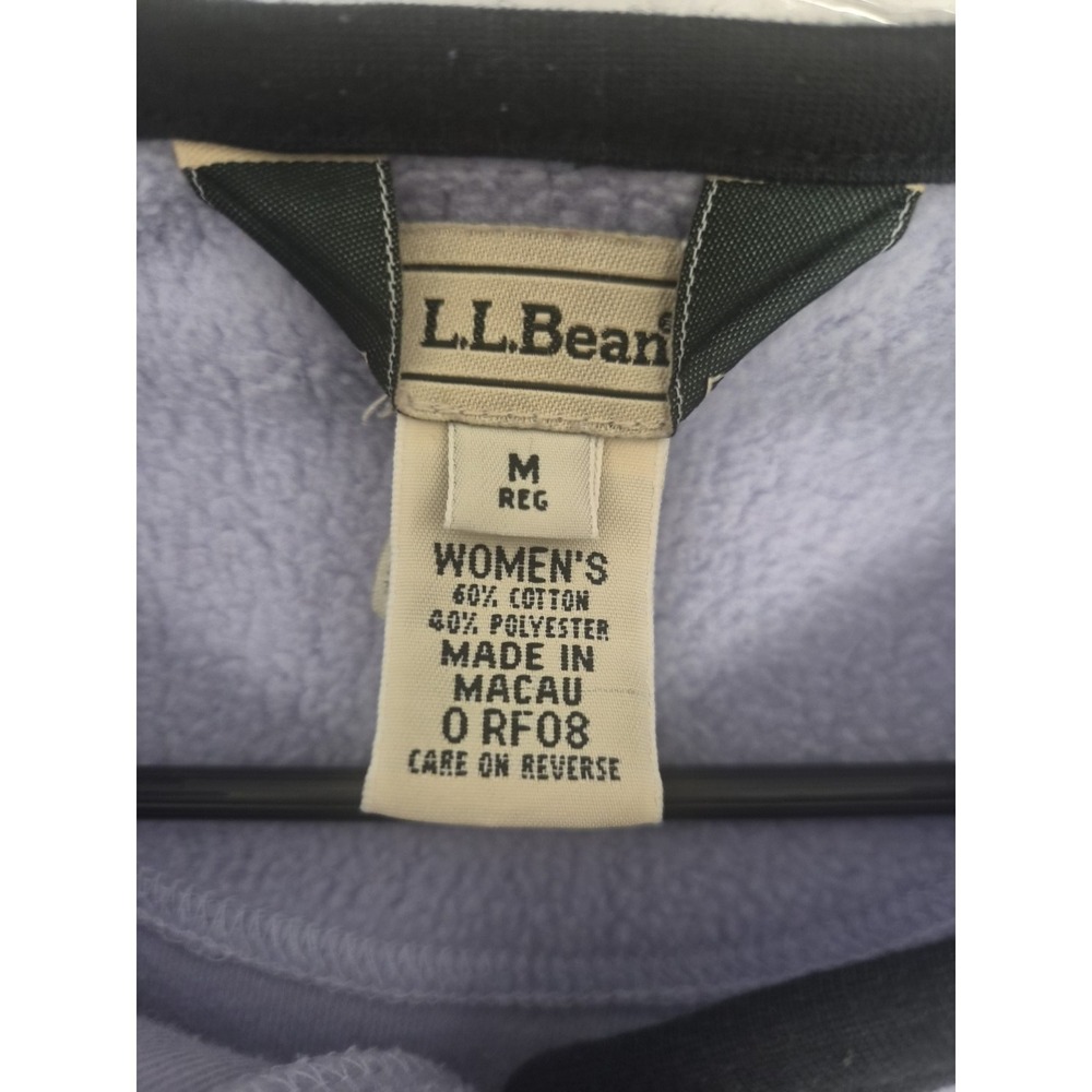 LL Bean Grandmacore Cardigan Purple Sweater Size M Cotton‎ & Polyester Blend - Picture 2 of 6